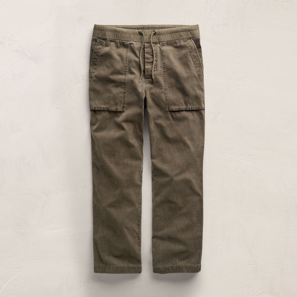 Cotton Cashmere Utility Pant In Army Green Pigment | James Perse Los Angeles