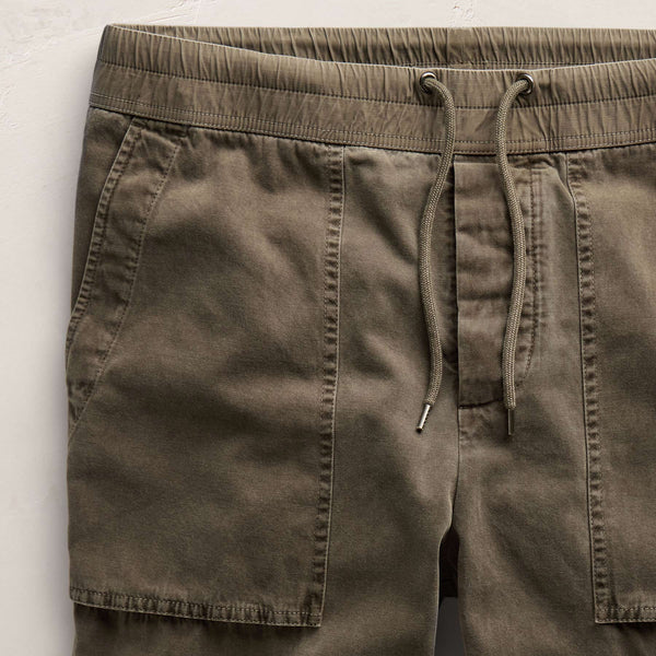 Cotton Cashmere Utility Pant In Army Green Pigment | James Perse Los Angeles