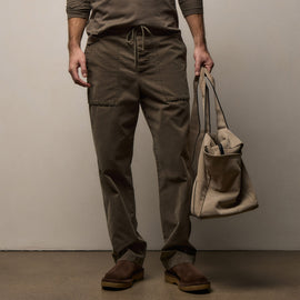 Cotton Cashmere Utility Pant in Army Green Pigment | James Perse Los Angeles