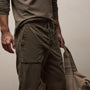 Cotton Cashmere Utility Pant in Army Green Pigment | James Perse Los Angeles