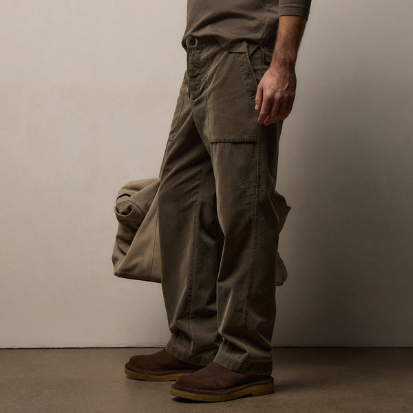 Cotton Cashmere Utility Pant - Army Green Pigment