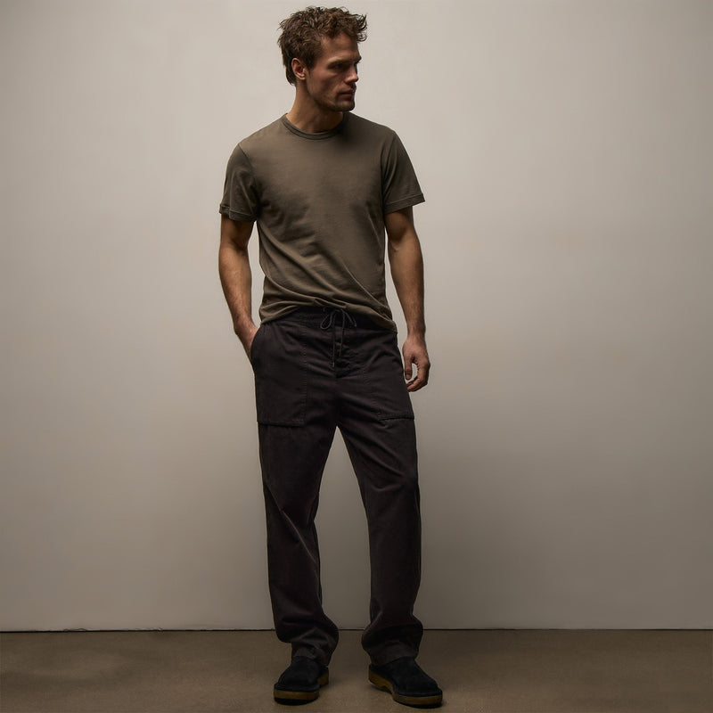Cotton Cashmere Utility Pant in Black | James Perse Los Angeles