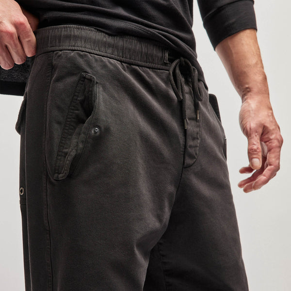 Cotton Terry Flight Pant in Black | James Perse Los Angeles