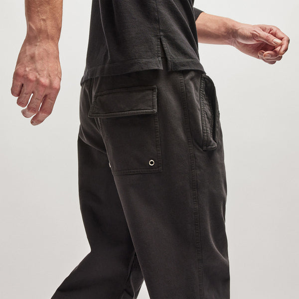 Cotton Terry Flight Pant in Black | James Perse Los Angeles