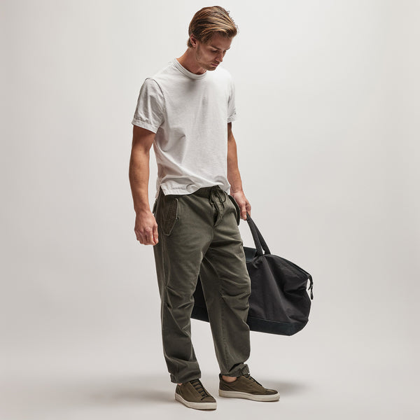Cotton Terry Flight Pant in Dark Olive Pigment | James Perse Los Angeles