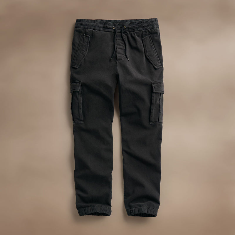 Woven Terry Cargo Pant in Black | James Perse Los Angeles