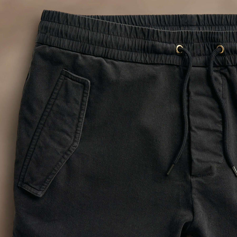 Woven Terry Cargo Pant in Black | James Perse Los Angeles