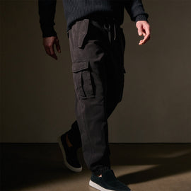 Woven Terry Cargo Pant in Black | James Perse Los Angeles