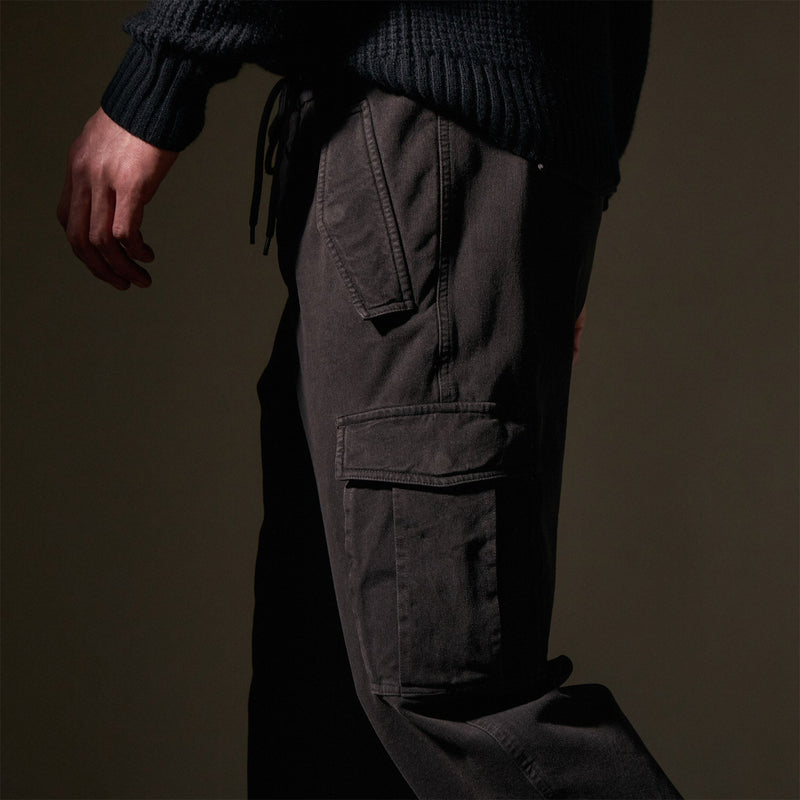 Woven Terry Cargo Pant in Black | James Perse Los Angeles