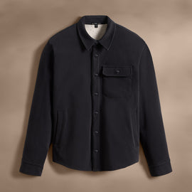Woven Cotton Terry Shirt Jacket in Magma | James Perse Los Angeles
