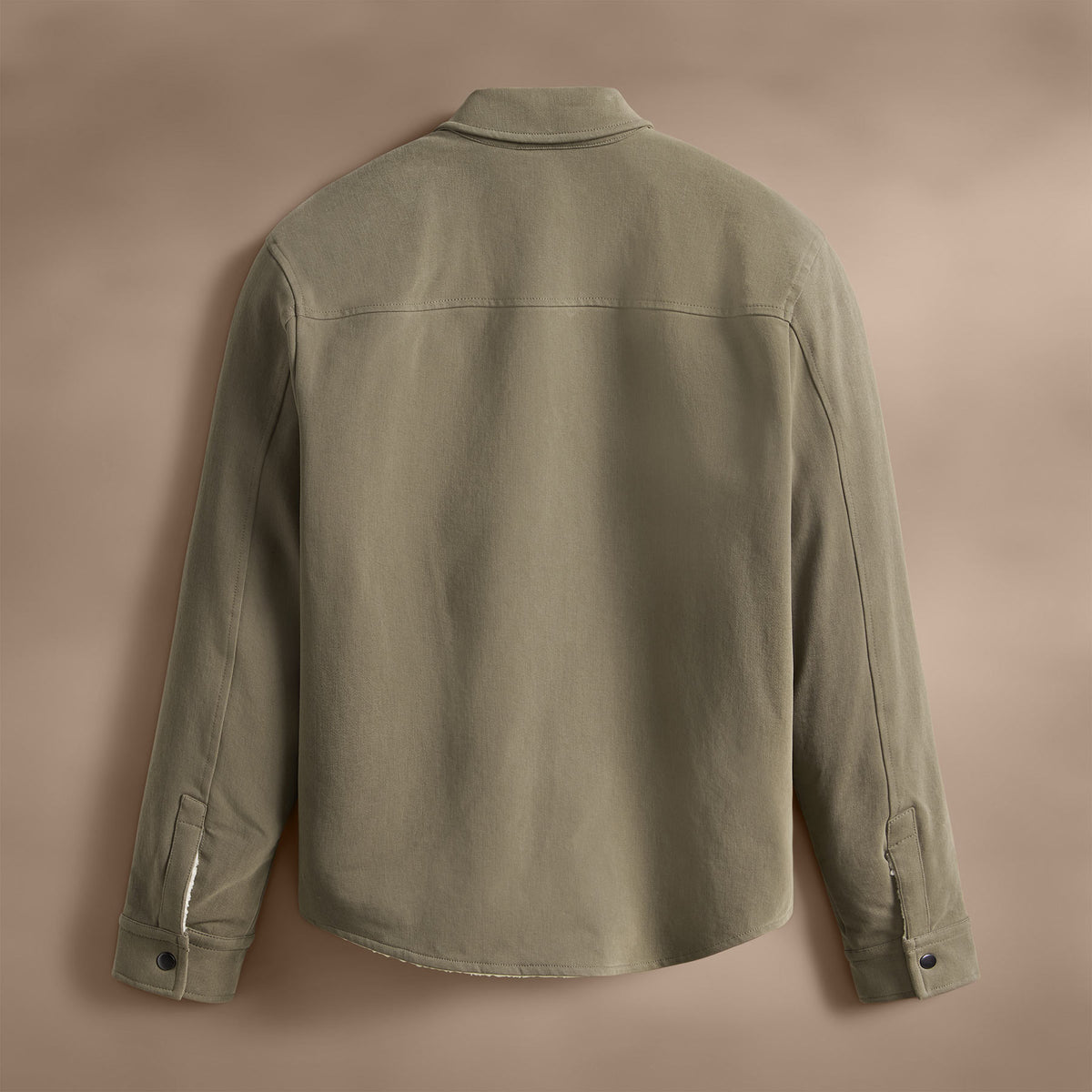 Sherpa Lined Woven Shirt Jacket in Peet | James Perse Los Angeles