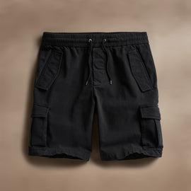 Woven Cotton Terry Cargo Short in Black | James Perse Los Angeles