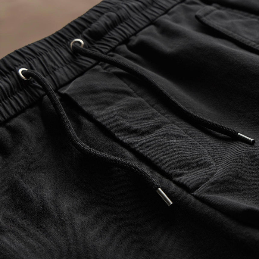 Woven Cotton Terry Cargo Short in Black | James Perse Los Angeles