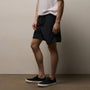 Curved Hem Boardshort in Black/Black | James Perse Los Angeles