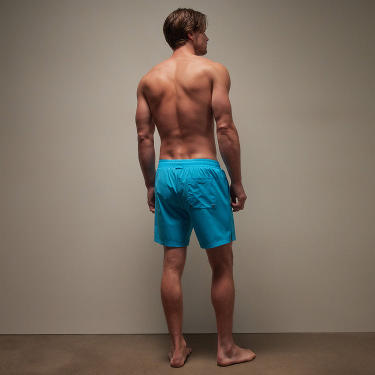 Split Hem Board Short in Blue Lagoon | James Perse Los Angeles