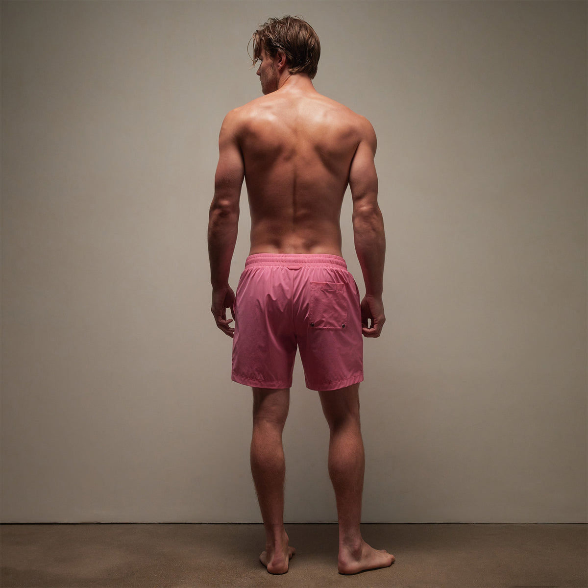 Split Hem Board Short in Intense Pink | James Perse Los Angeles