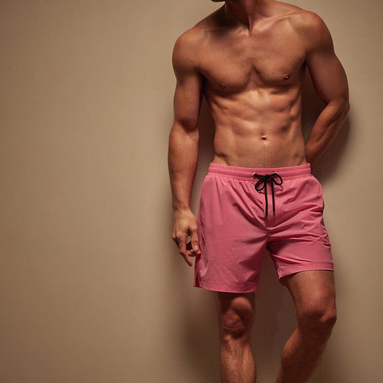 Split Hem Boardshort in Intense Pink | James Perse Los Angeles