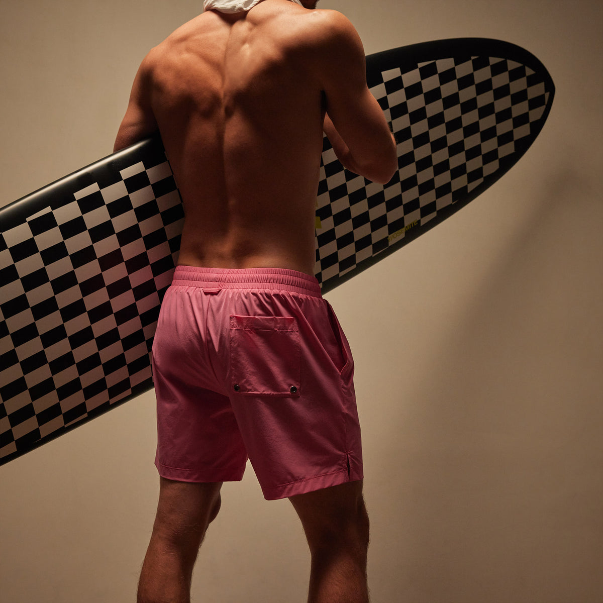 Split Hem Board Short in Intense Pink | James Perse Los Angeles