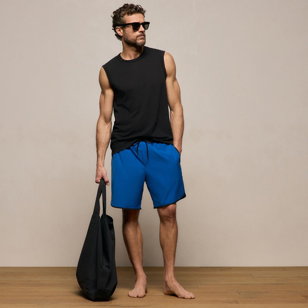 Retro Boardshort in Baltic Blue/Magma | James Perse Los Angeles