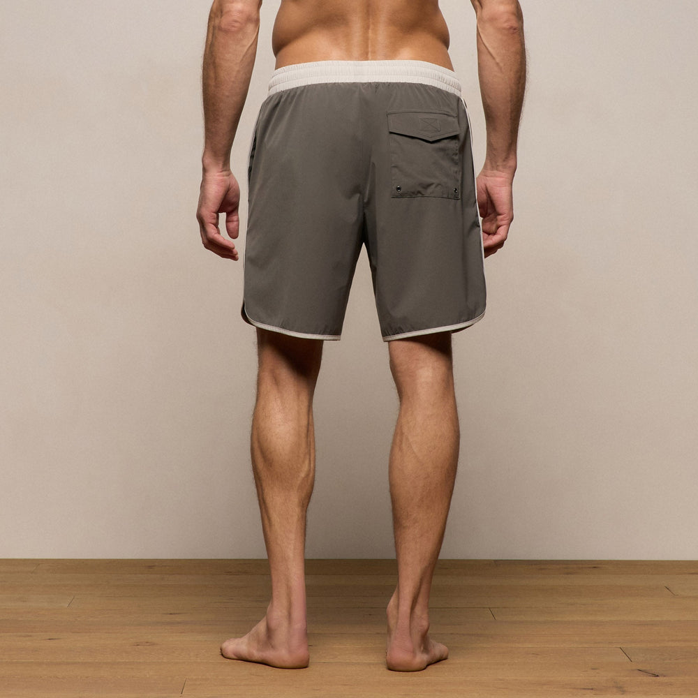 Retro Boardshort in Granite/Salt | James Perse Los Angeles