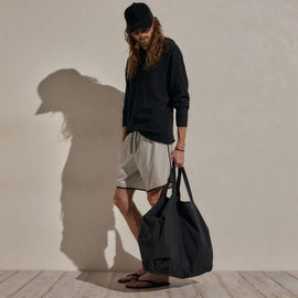 Retro Boardshort in Salt/Black | James Perse Los Angeles
