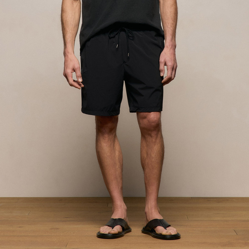 Contrast Piped Boardshort in Black/Carbon | James Perse Los Angeles