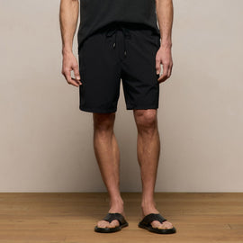 Contrast Piped Boardshort in Black/Carbon | James Perse Los Angeles