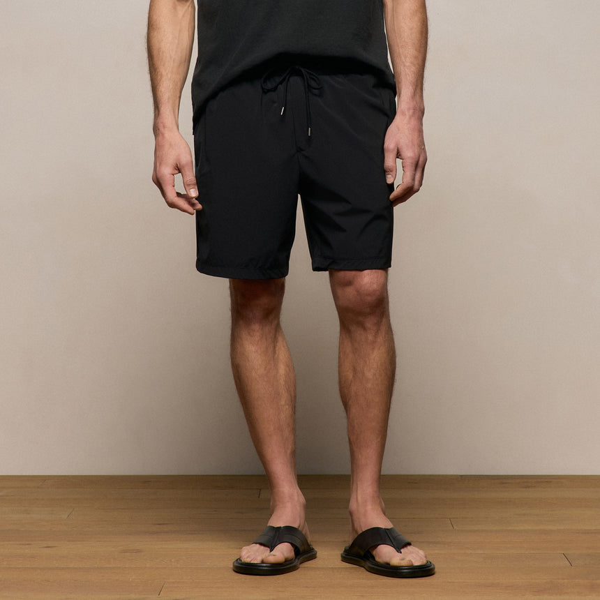 Contrast Piped Boardshort in Black/Carbon | James Perse Los Angeles
