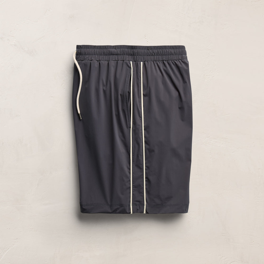 Contrast Piped Boardshort - Carbon/Ivory