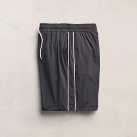 Contrast Piped Boardshort - Carbon/Ivory