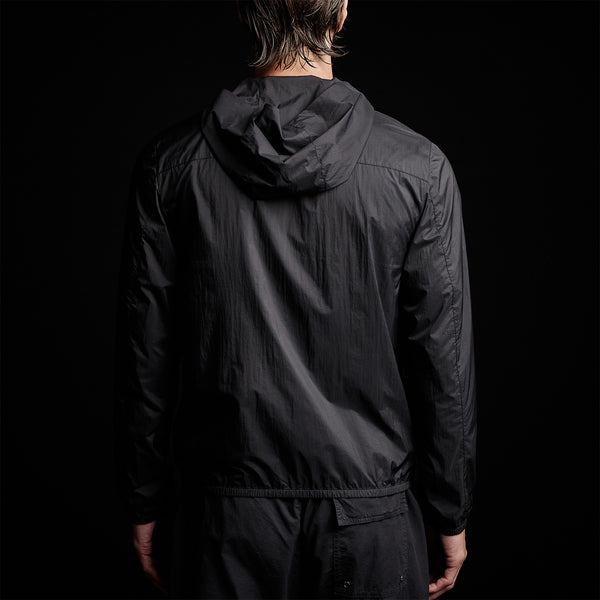 Lightweight Hooded Windbreaker in Black | James Perse Los Angeles