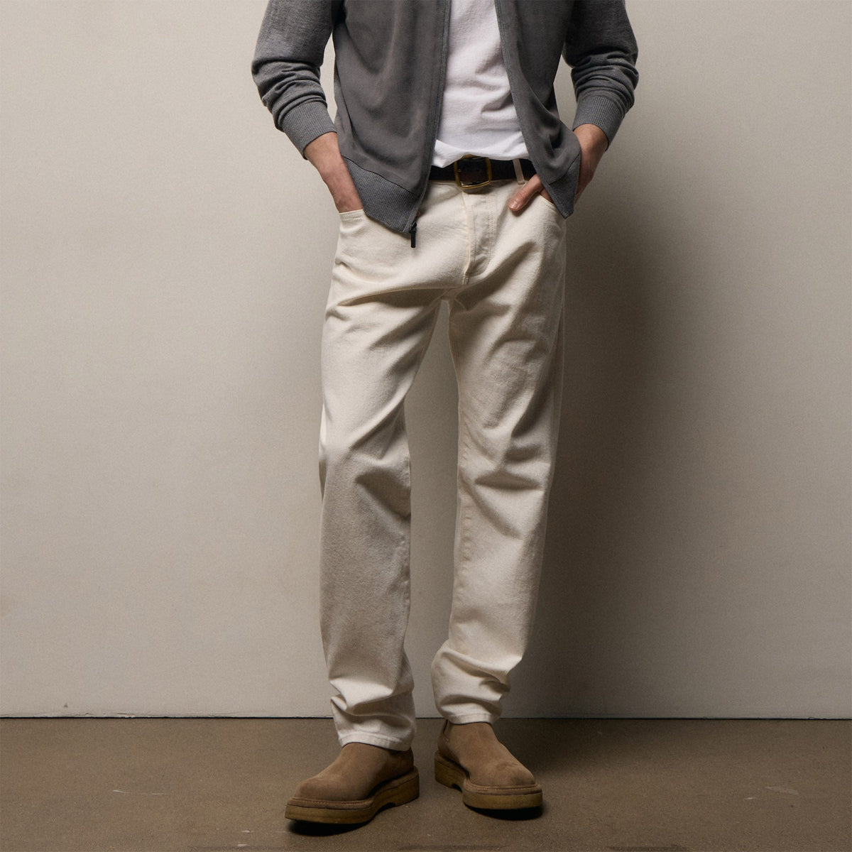 Classic Stretch Selvedge Denim Pant in Coastal Cloud | James Perse Los Angeles