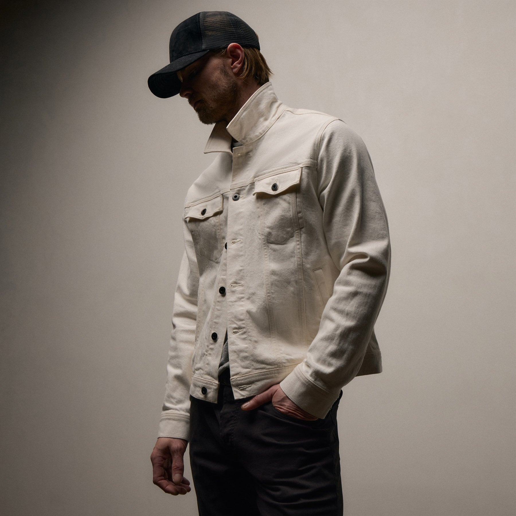 R様　CREAM DENIM JACKET Stretch Denim Jacket - Coastal Cloud | James Perse Los Angeles