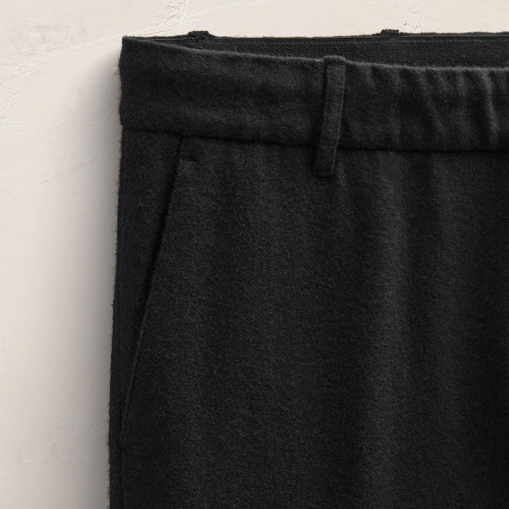 Wool Cashmere Flannel Pant in Black | James Perse Los Angeles FLAT
