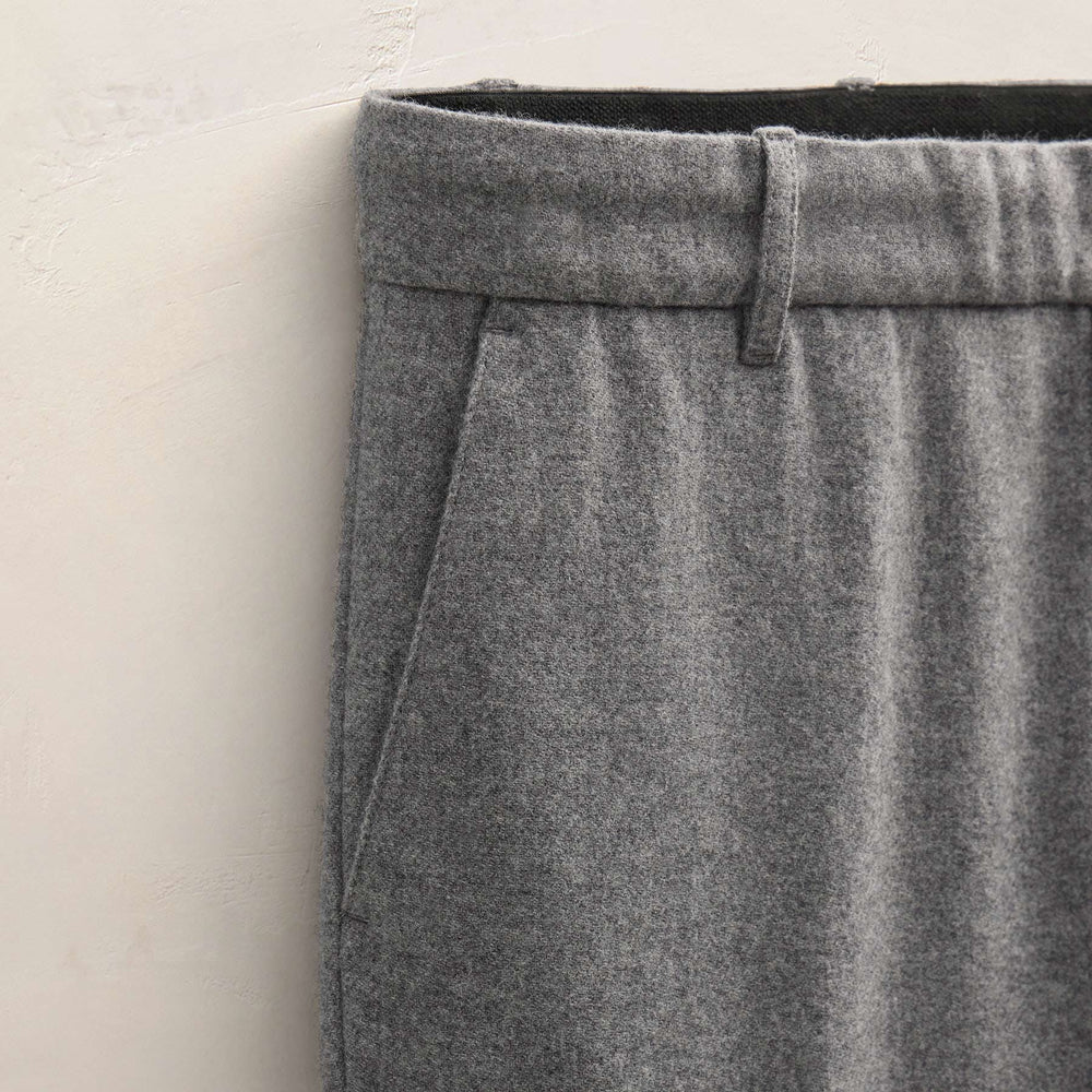 Wool Cashmere Flannel Pant in Heather Grey | James Perse Los Angeles FLAT
