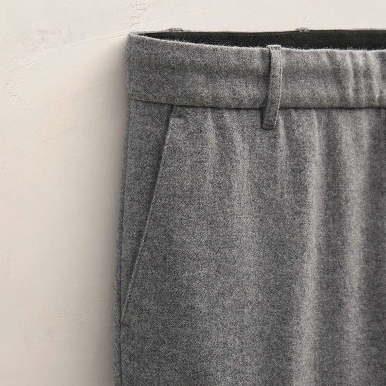 Wool Cashmere Flannel Pant in Heather Grey | James Perse Los Angeles