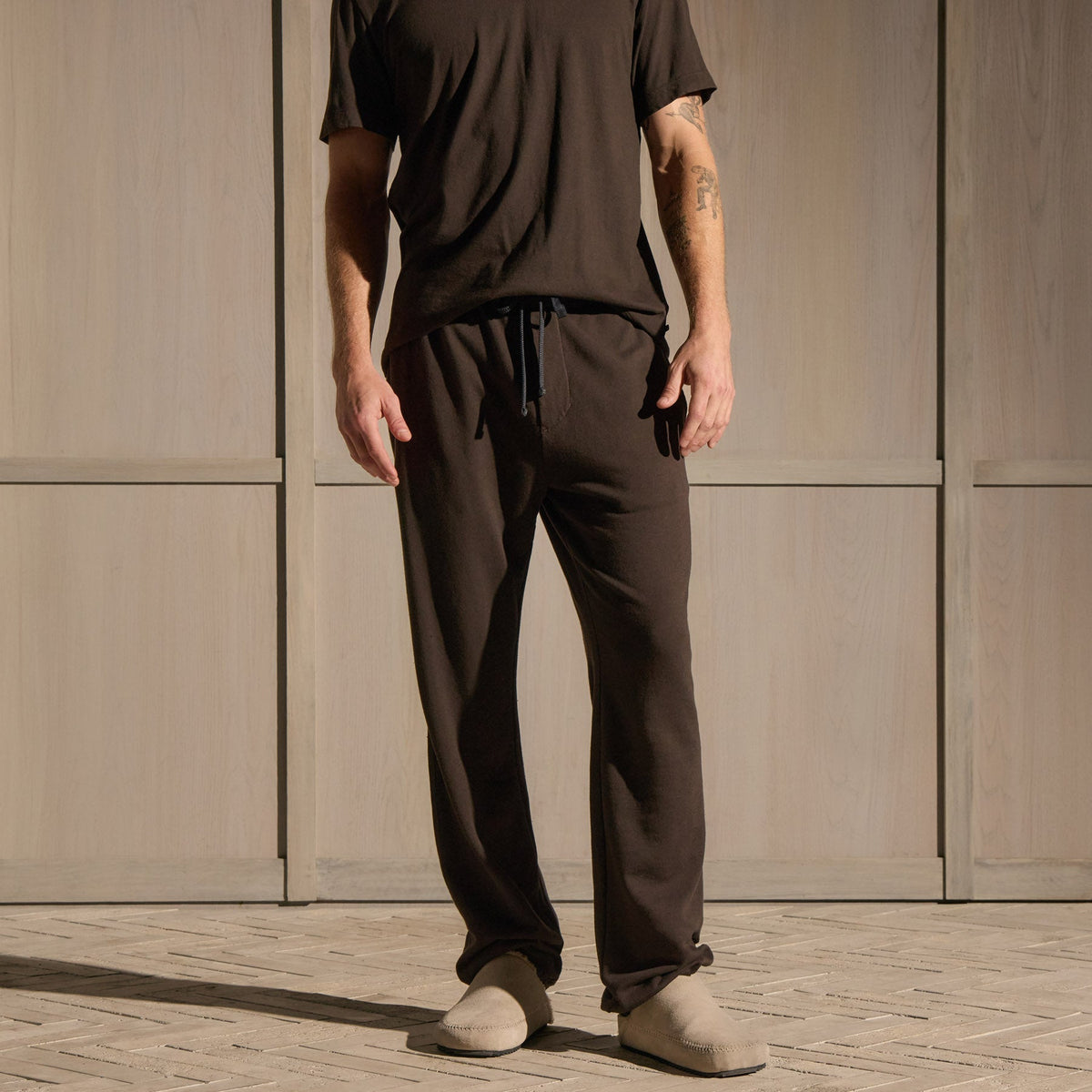 Vintage French Terry Sweatpant in Bark Pigment | James Perse Los Angeles