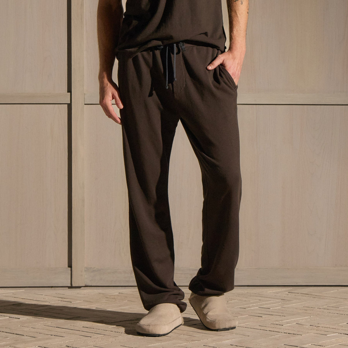 Vintage French Terry Sweatpant in Bark Pigment | James Perse Los Angeles