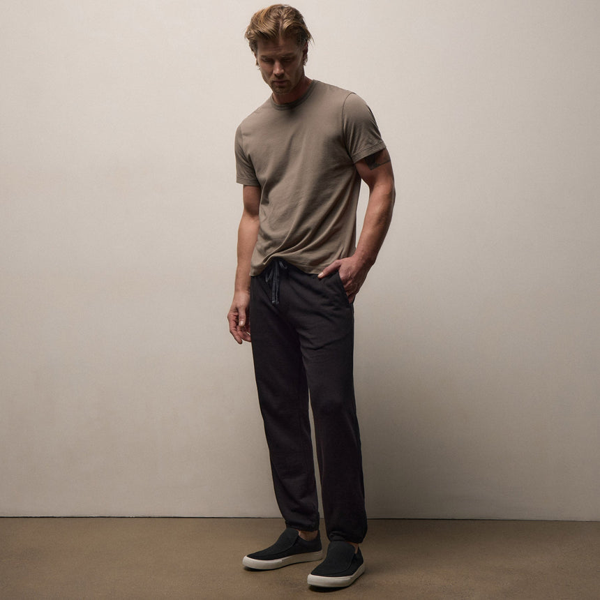 Vintage French Terry Sweatpant in Black | James Perse Los Angeles