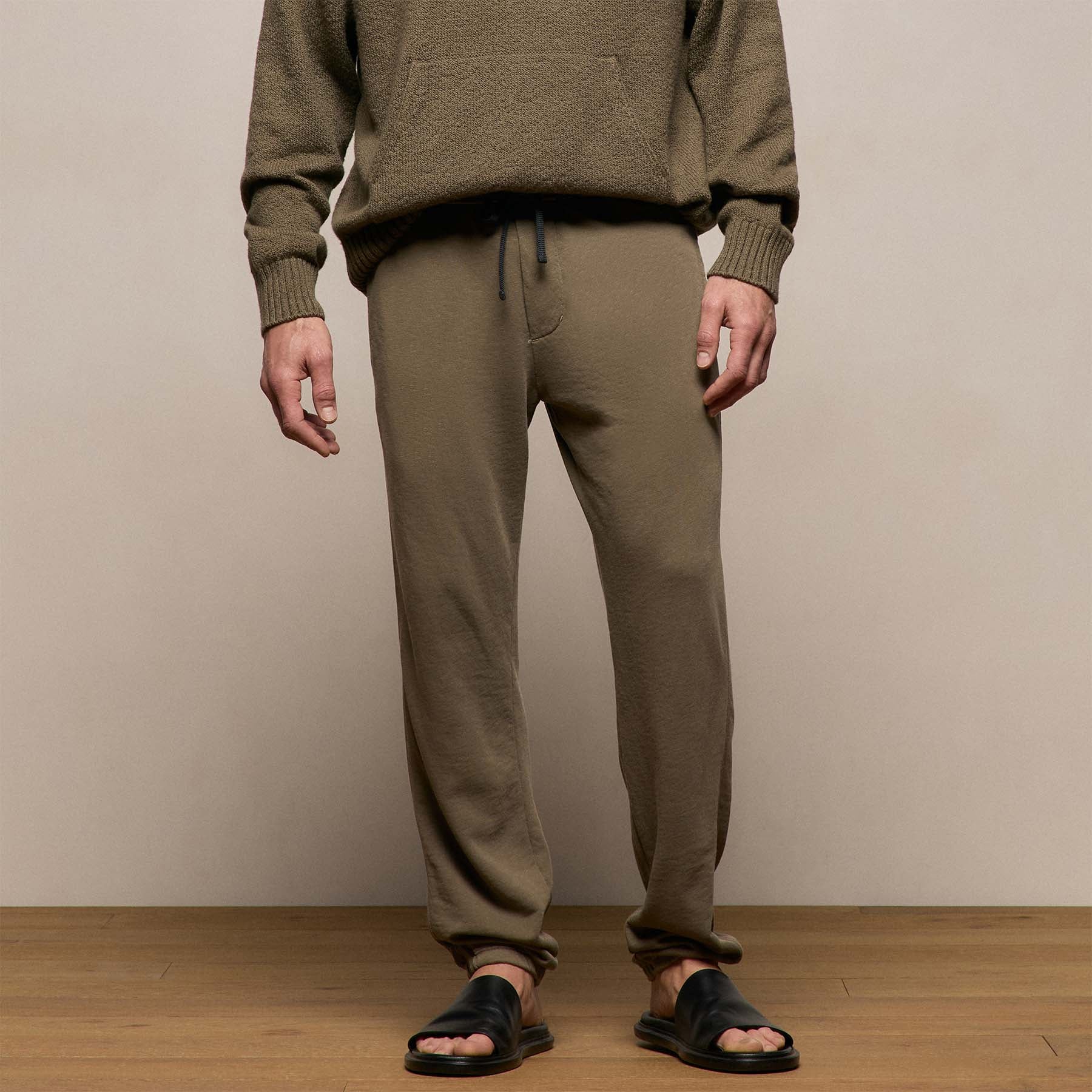 Vintage French Terry Sweatpant in Light Olive Pigment | James Perse Los Angeles