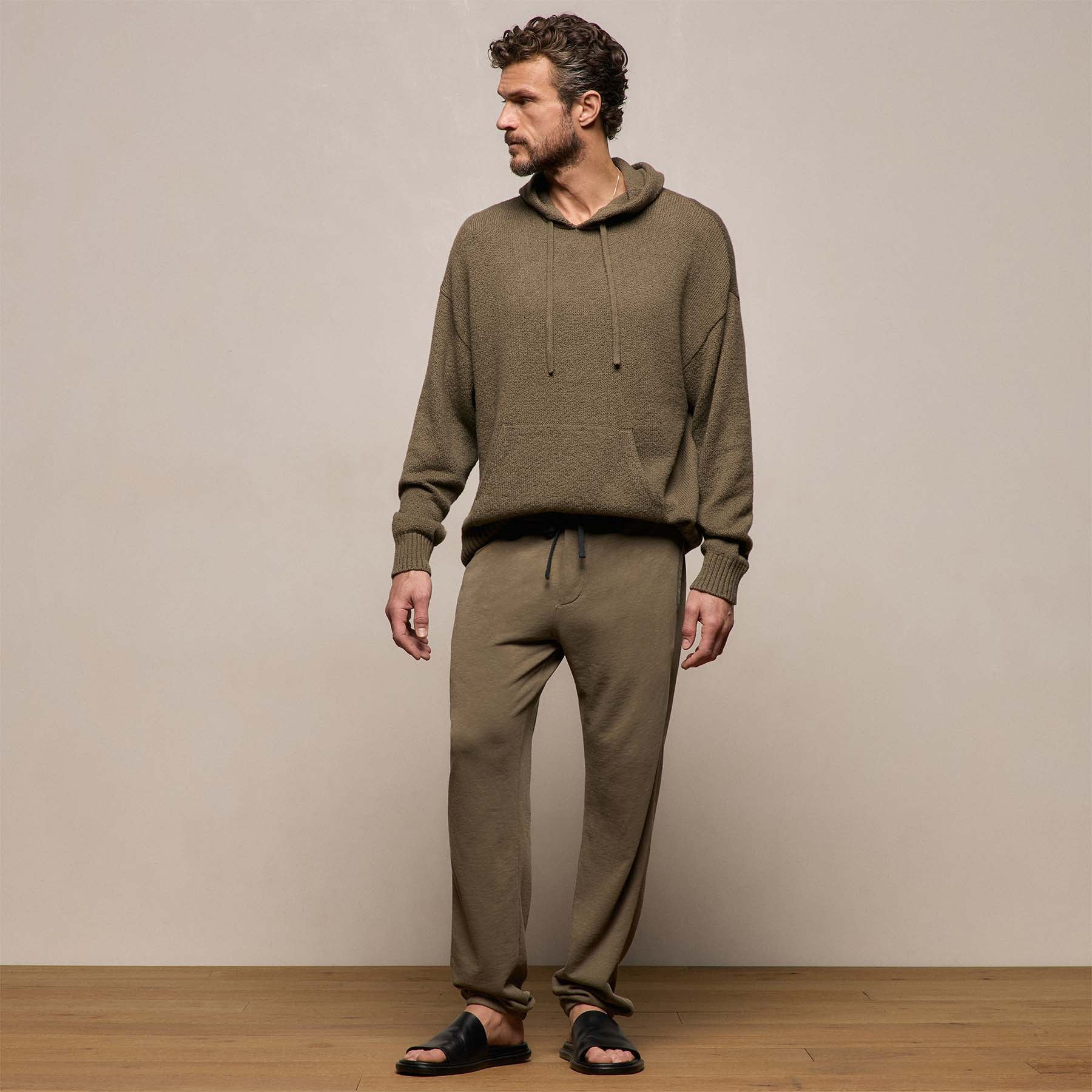 Vintage French Terry Sweatpant in Light Olive Pigment | James Perse Los Angeles