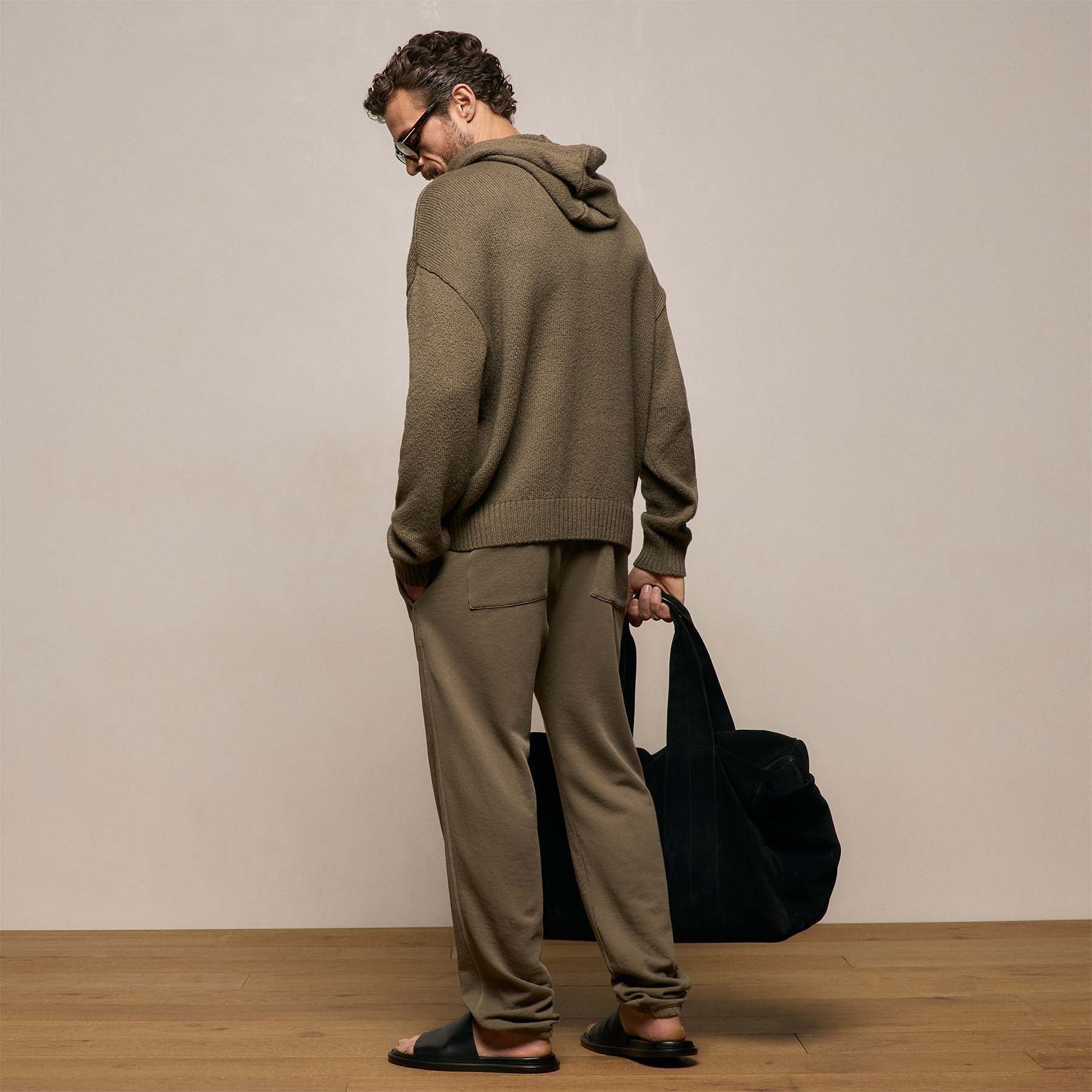 Vintage French Terry Sweatpant in Light Olive Pigment | James Perse Los Angeles