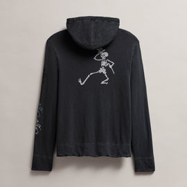 Men's French Terry Hoodie Grateful Dead in Carbon Pigment | James Perse Los Angeles