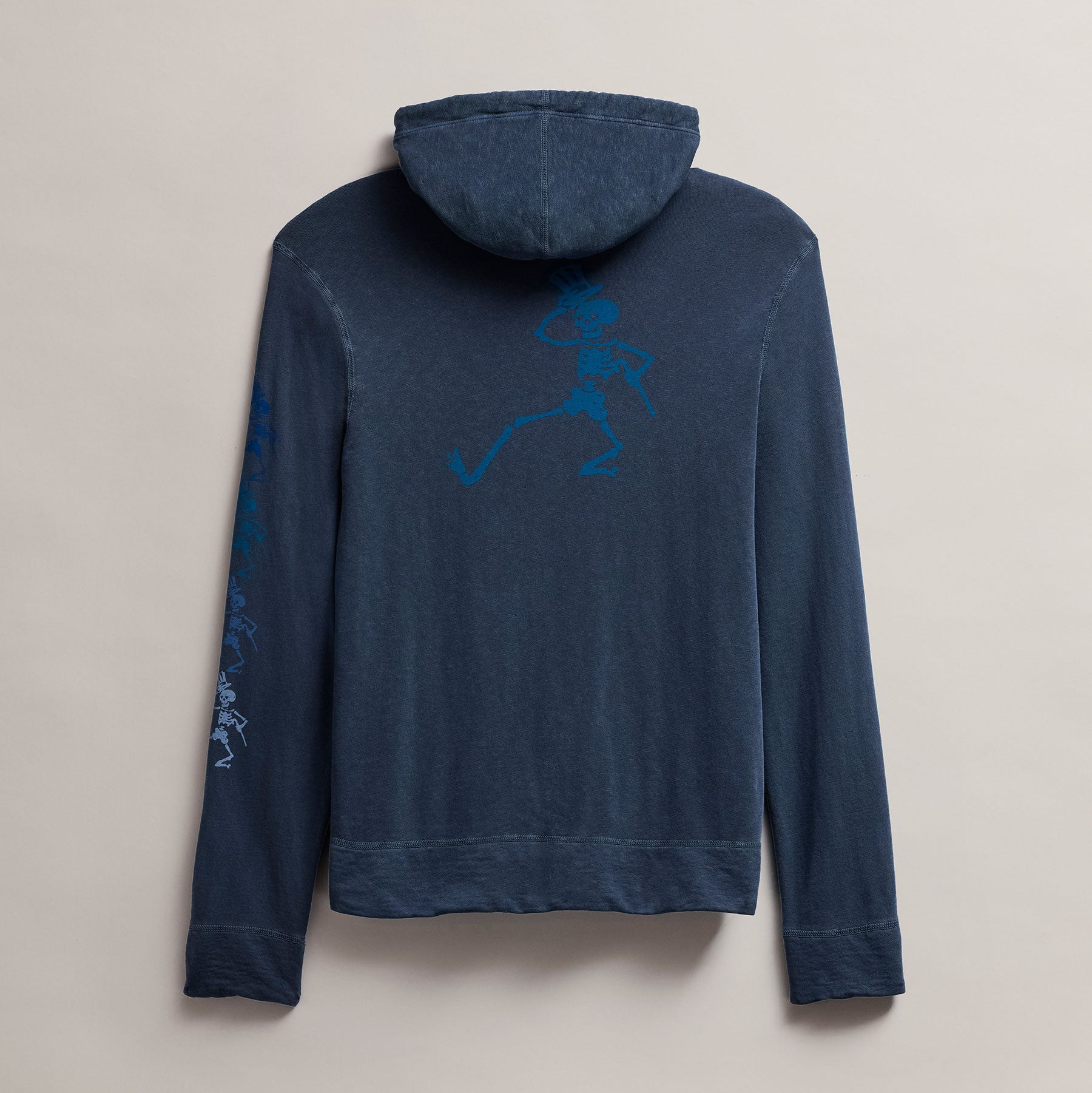 Men's Grateful Dead Dancing Skeleton Full Zip Hoodie - Deep