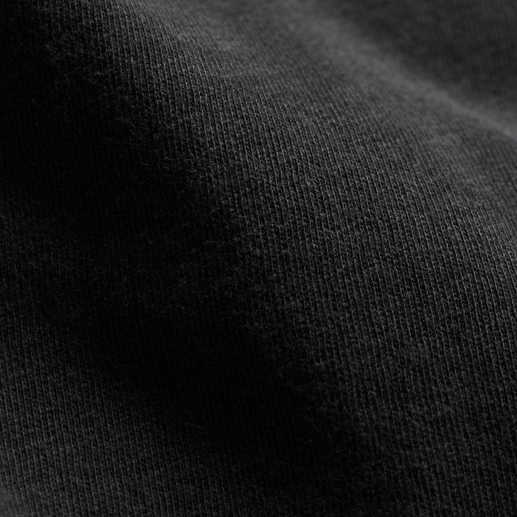 Vintage French Terry Zip Up Hoodie - Black