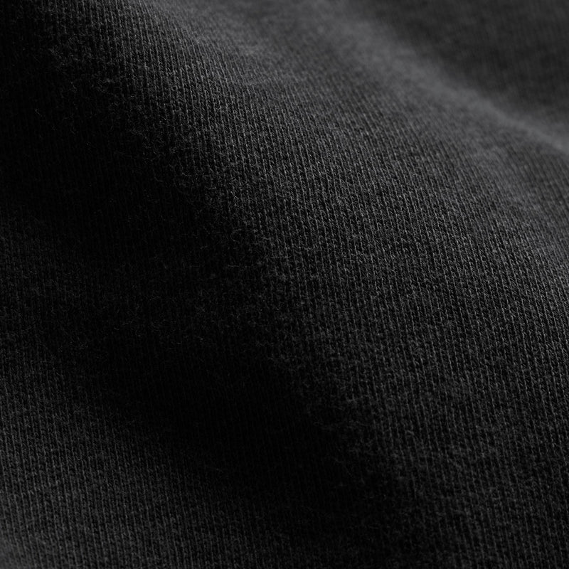 Vintage French Terry Zip Up Hoodie - Black