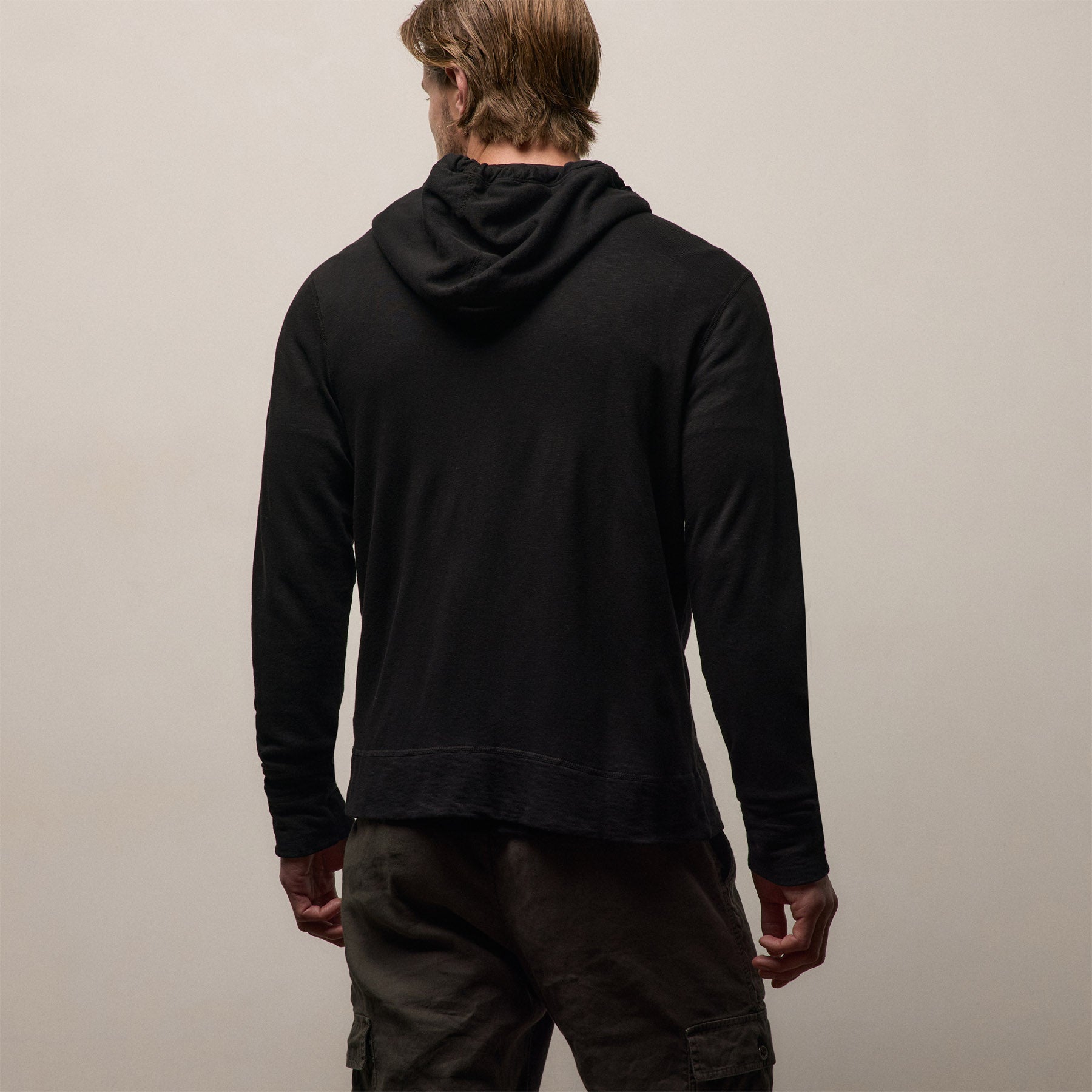 Vintage French Zip Up Hoodie in Black | James Perse Los Angeles