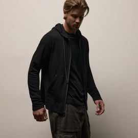 Vintage French Zip Up Hoodie in Black | James Perse Los Angeles