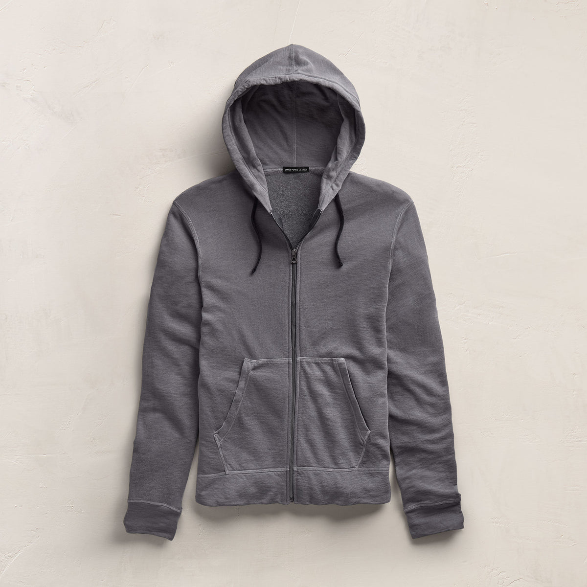 Vintage French Terry Zip Up Hoodie In Cavalry Pigment | James Perse Los Angeles