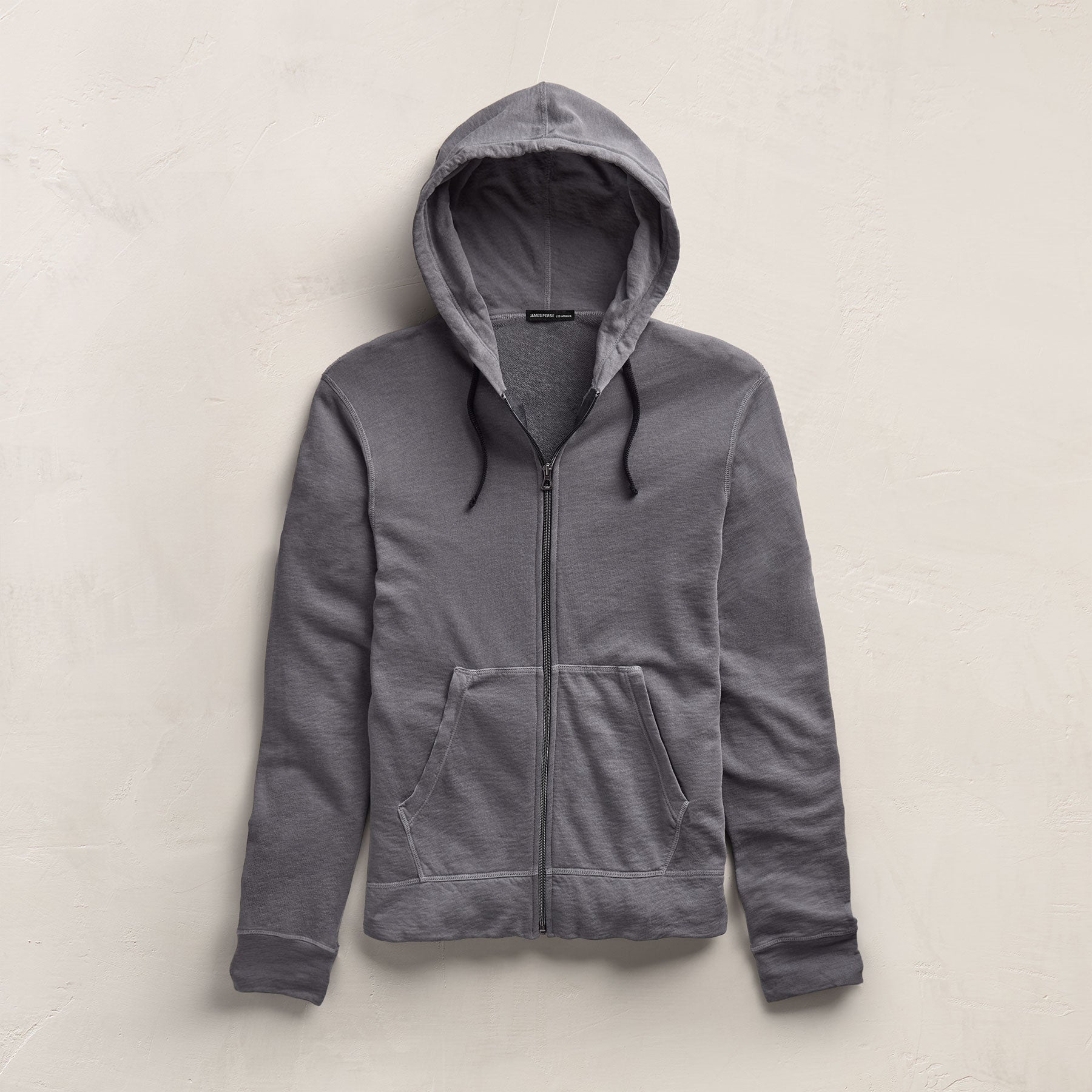 Vintage French Terry Zip Up Hoodie In Cavalry Pigment | James Perse Los Angeles